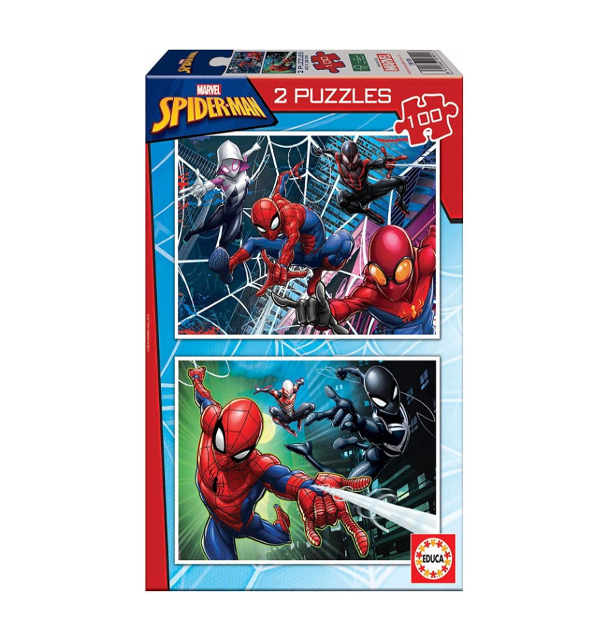puzzle 2x100 piezas spiderman (educa - 181001)