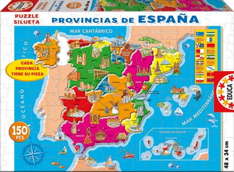 geopuzzle 150 piezas provincias espaÑa( educa - 14870)