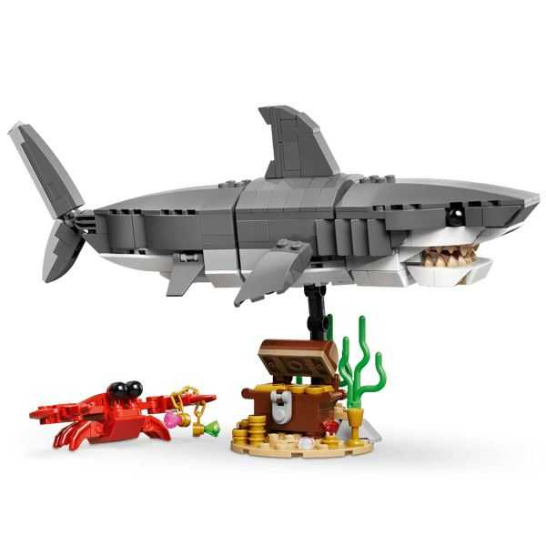 lego creator feroz tiburon con cofre del tesoro (lego - 31381)