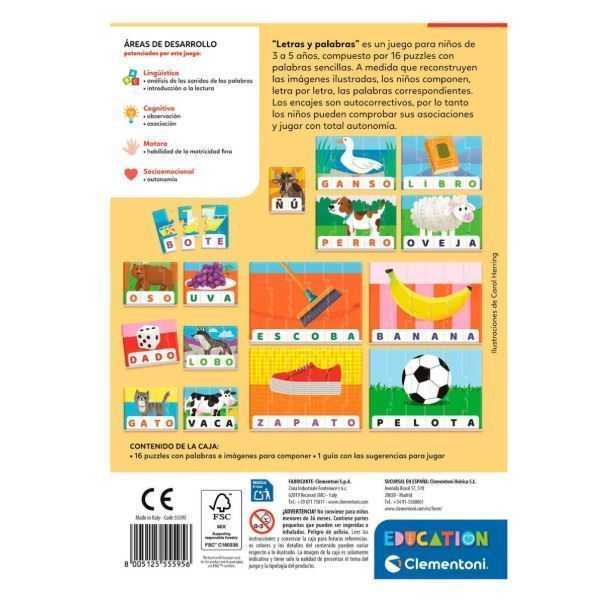 clementoni education letras y palabras (clementoni - 55595)