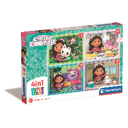 puzzle 4 en 1 gabby´s dollhouse (clementoni - 21524)