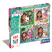 puzzle 4 en 1 gabby´s dollhouse (clementoni - 21524)