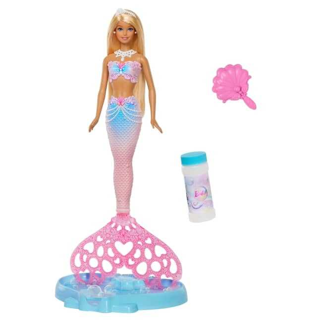 barbie fantasia sirena pompas de jabon (mattel - jlw56)