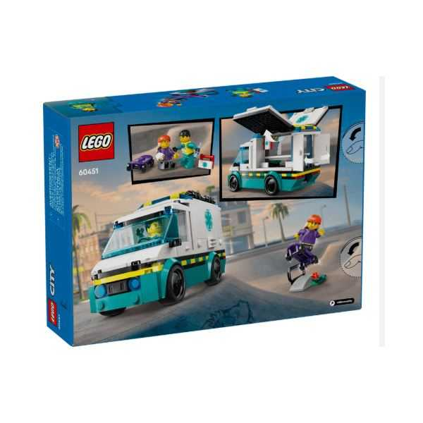 lego city ambulancia de emergencias (lego - 60451)
