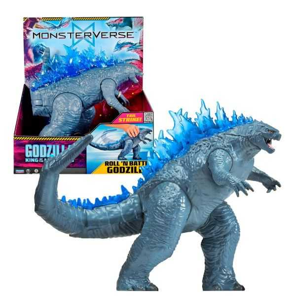 godzilla & kong giant godzilla 30 cm roll&battle (famosa - mn320200)