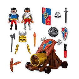 playmobil caÑon de fuego de caballeros leon (playmobil - 721159)
