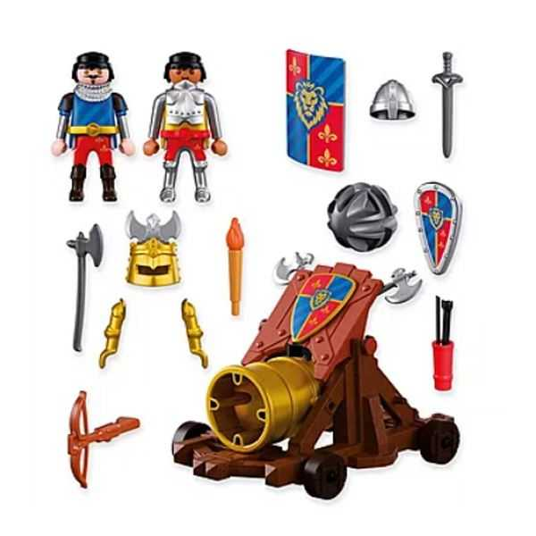 playmobil caÑon de fuego de caballeros leon (playmobil - 721159)