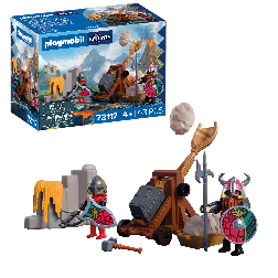 playmobil catapulta de caballeros dragon (playmobil - 72117)