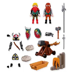 playmobil catapulta de caballeros dragon (playmobil - 72117)