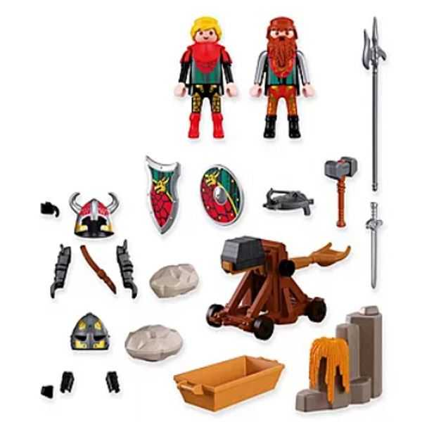 playmobil catapulta de caballeros dragon (playmobil - 72117)