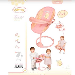 honey trona columpio 3x1 muÑecas hasta 50 cm (decuevas toys - 51570)