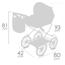 honey coche de muÑecas plegable hasta 48 cm (decuevas toys - 80070)