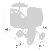 honey coche de muÑeca plegable con sombrilla y bolso hasta 48 cm (decuevas toys - 85070)