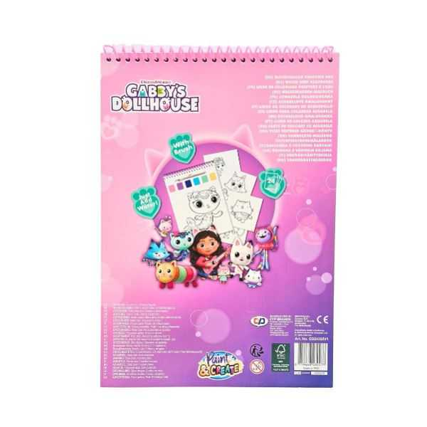 gabbys dollhouse libro dibujo acuarelas (new import - gd24355)