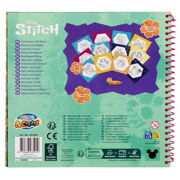 lilo & stitch pinta con agua xl (new import - st252390)