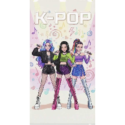 k-pop las guerreras toalla playa micro 70x140 cm (new import -nw1818)