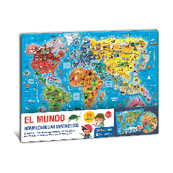 clementoni education puzzle magnetico el mundo (clementoni - 55659)