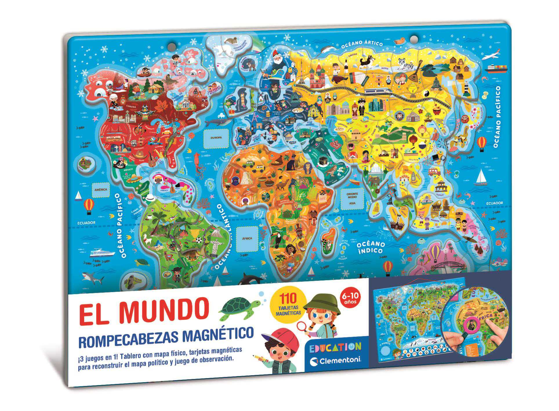 clementoni education puzzle magnetico el mundo (clementoni - 55659) clementoni education puzzle magnetico el mundo (clementoni - 55659)
