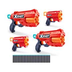 x-shot pack 4 pistolas de dardos (zuru - 36735)