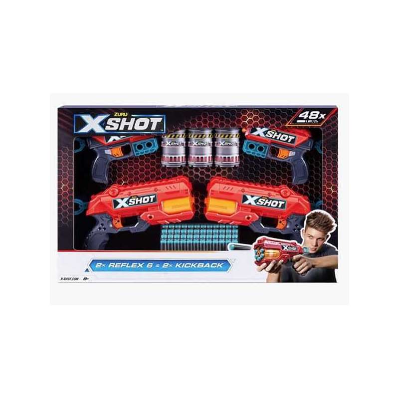 x-shot pack 4 pistolas de dardos (zuru - 36735) x-shot pack 4 pistolas de dardos (zuru - 36735)