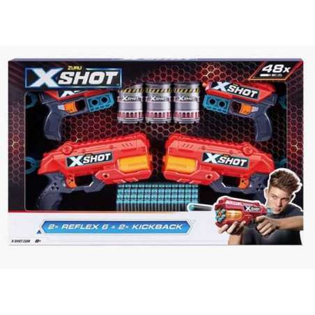 x-shot pack 4 pistolas de dardos (zuru - 36735)