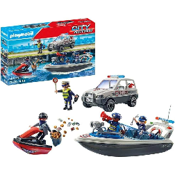 playmobil persecucion policial en el agua (playmobil - 71570)