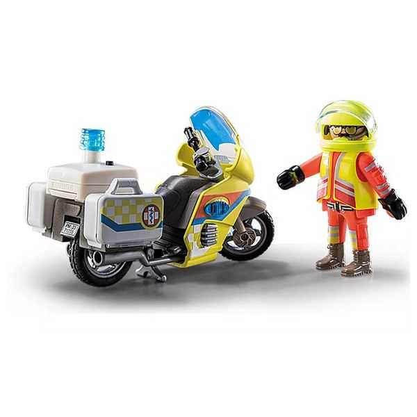 playmobil moto de emrgencias con luz intermitente (playmobil - 71205)