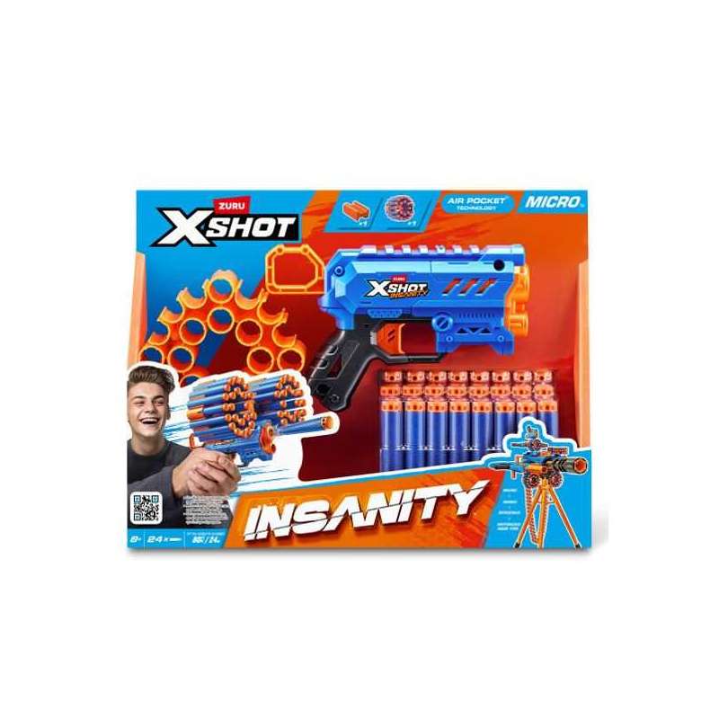 x-shot pistola de dardos insanity micro (zuru - 36795)