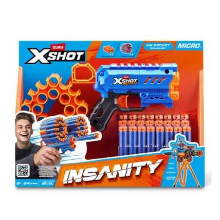 x-shot pistola de dardos insanity micro (zuru - 36795)