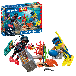 playmobil policia buzo con tesoro (playmobil - 72078)
