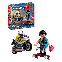 playmobil persecucion en moto (playmobil - 72079)