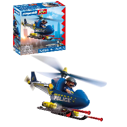 playmobil helicoptero de policia con radar (playmobil - 72080)