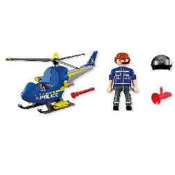playmobil helicoptero de policia con radar (playmobil - 72080)