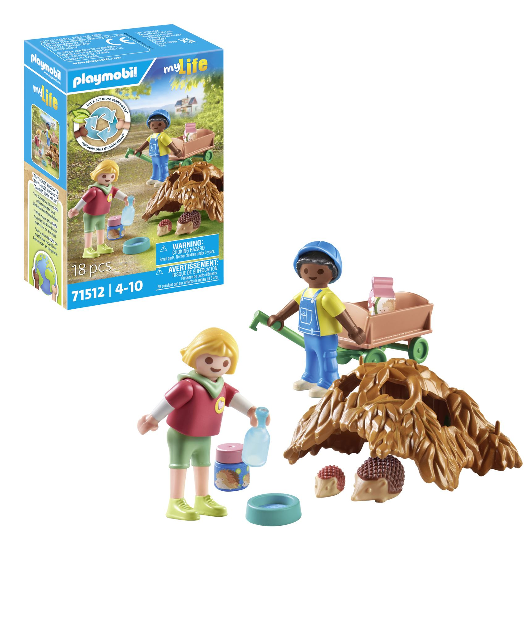 playmobil cuidados de familia de erizos (playmobil - 71512)