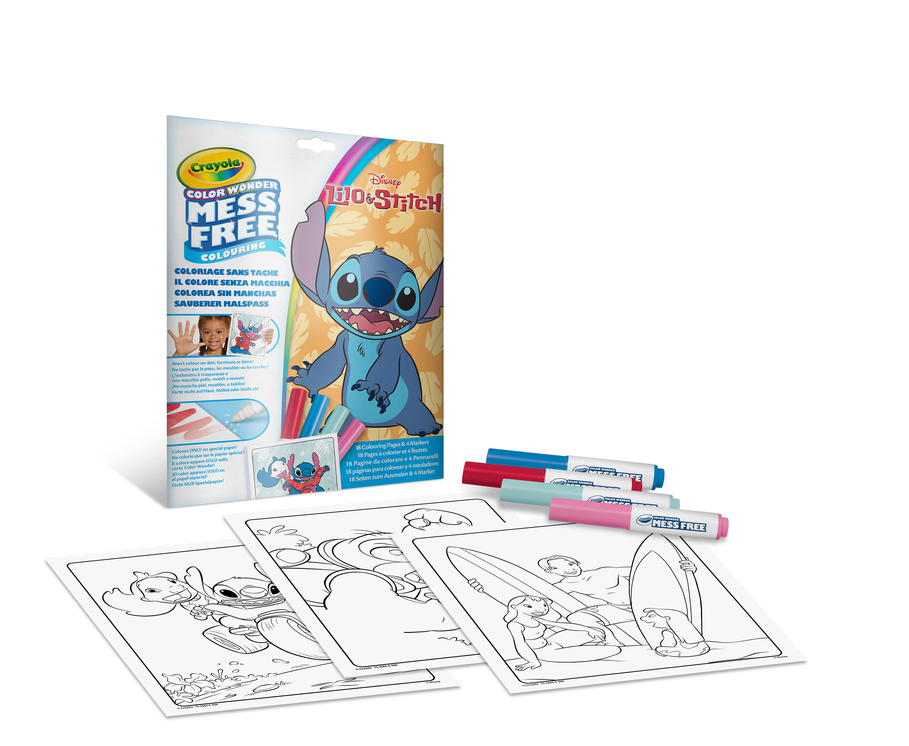 crayola color wonder colorea sin manchas libro lilo (crayola - 75-2665)