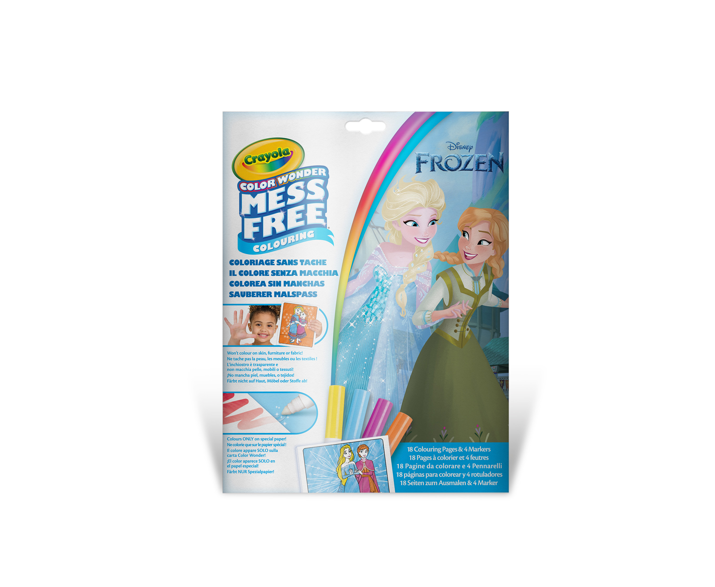 crayola color wonder colorea sin manchas libro frozen (crayola - 75-2664)