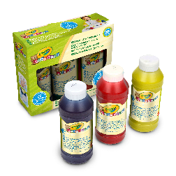 crayola 3 botes pintura dedos lavables (crayola - 81-1539)