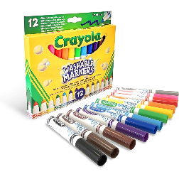crayola 12 rotuladores lavables maxi punta (crayola - 58-8340)