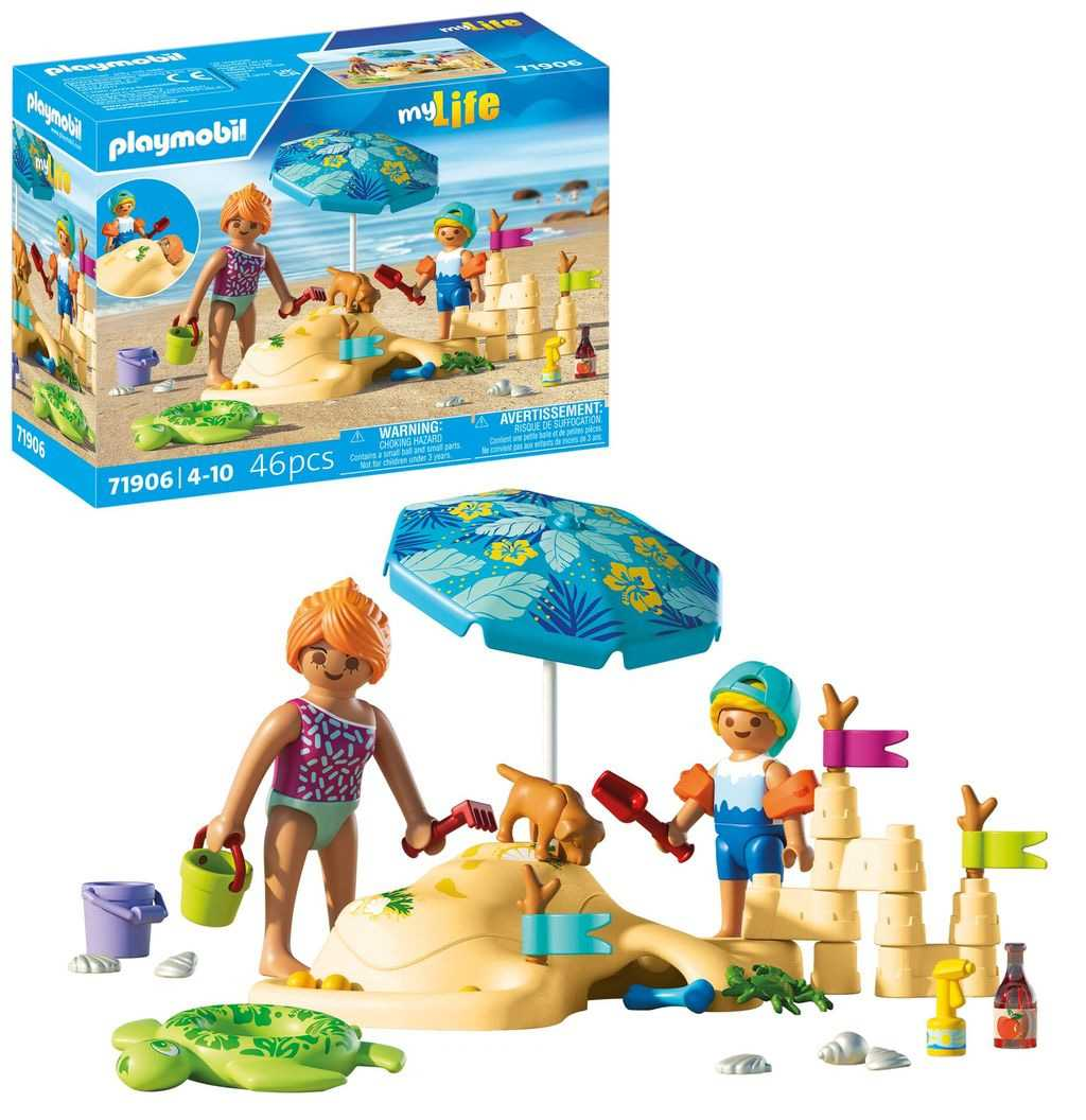 playmobil diversion familiar en la playa (playmobil - 71906)