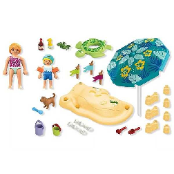 playmobil diversion familiar en la playa (playmobil - 71906)