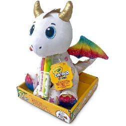 crayola colorea tu peluche dragoncito + 3 rotuladores (crayola - 213213)