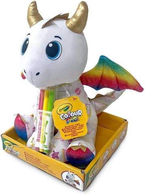 crayola colorea tu peluche dragoncito + 3 rotuladores (crayola - 213213)