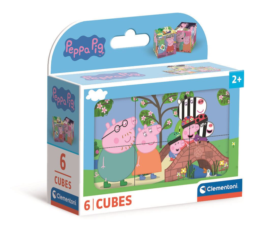 peppa pig rompecabezas 6 cubos (clementoni - 40659)