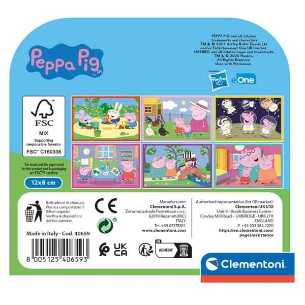 peppa pig rompecabezas 6 cubos (clementoni - 40659)