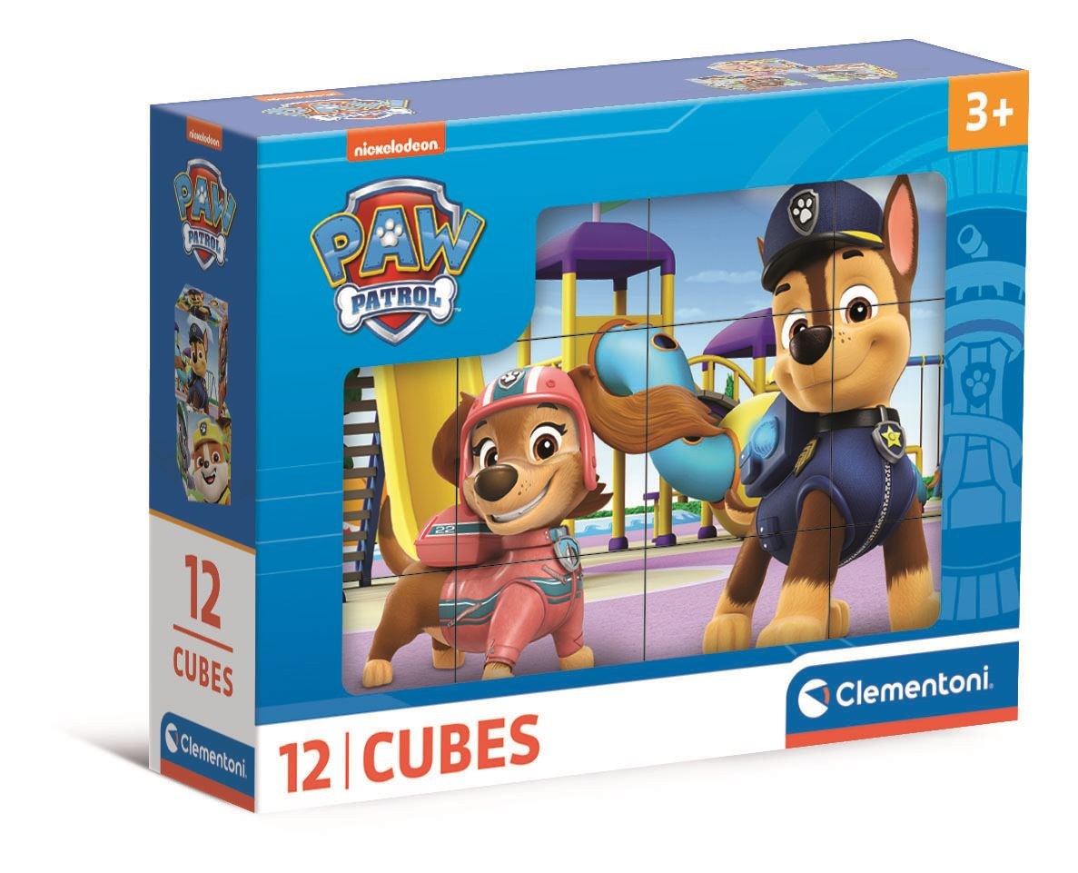 paw patrol rompecabezas 12 cubos (clementoni - 41194)