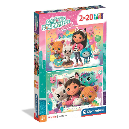 puzzle 2x20 piezas gabbys dollhouse 2026 (clementoni - 24832)