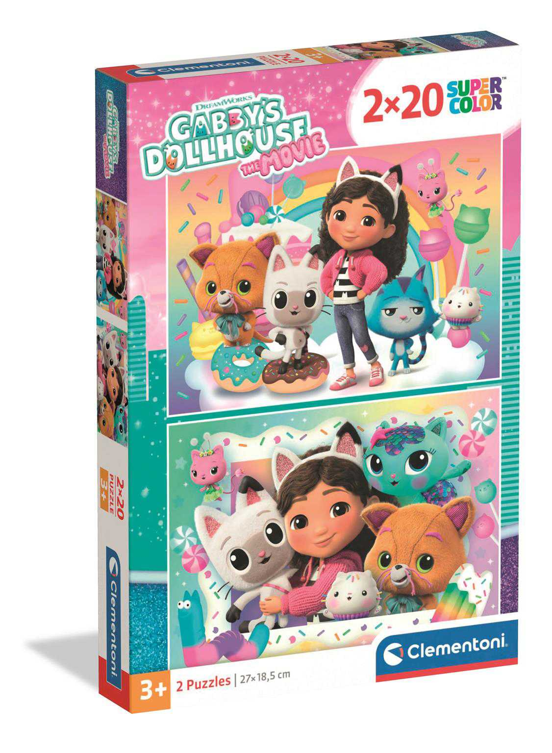 puzzle 2x20 piezas gabbys dollhouse 2026 (clementoni - 24832)