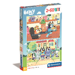puzzle 2x60 piezas bluey (clementoni - 24813)