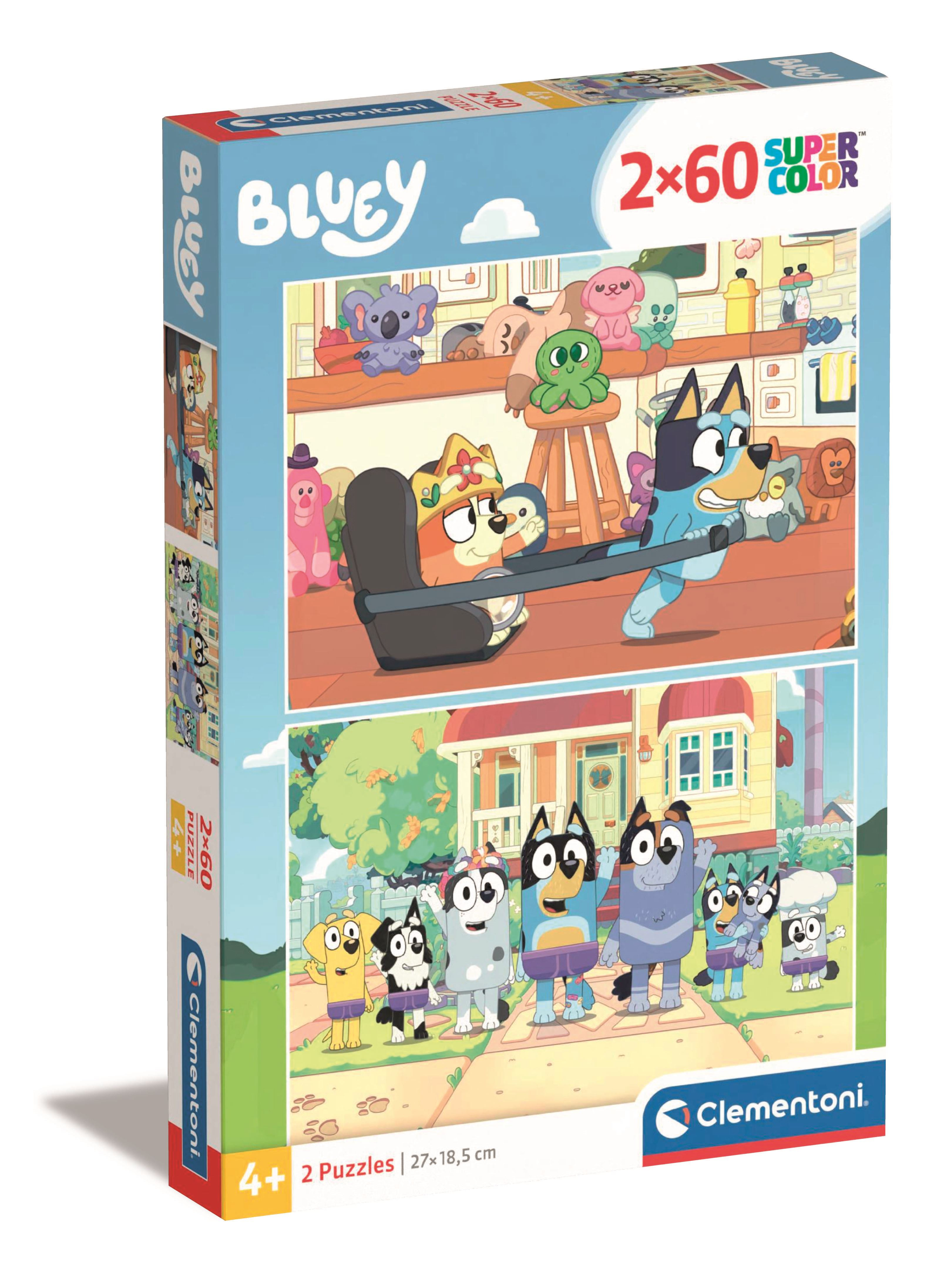 puzzle 2x60 piezas bluey (clementoni - 24813)