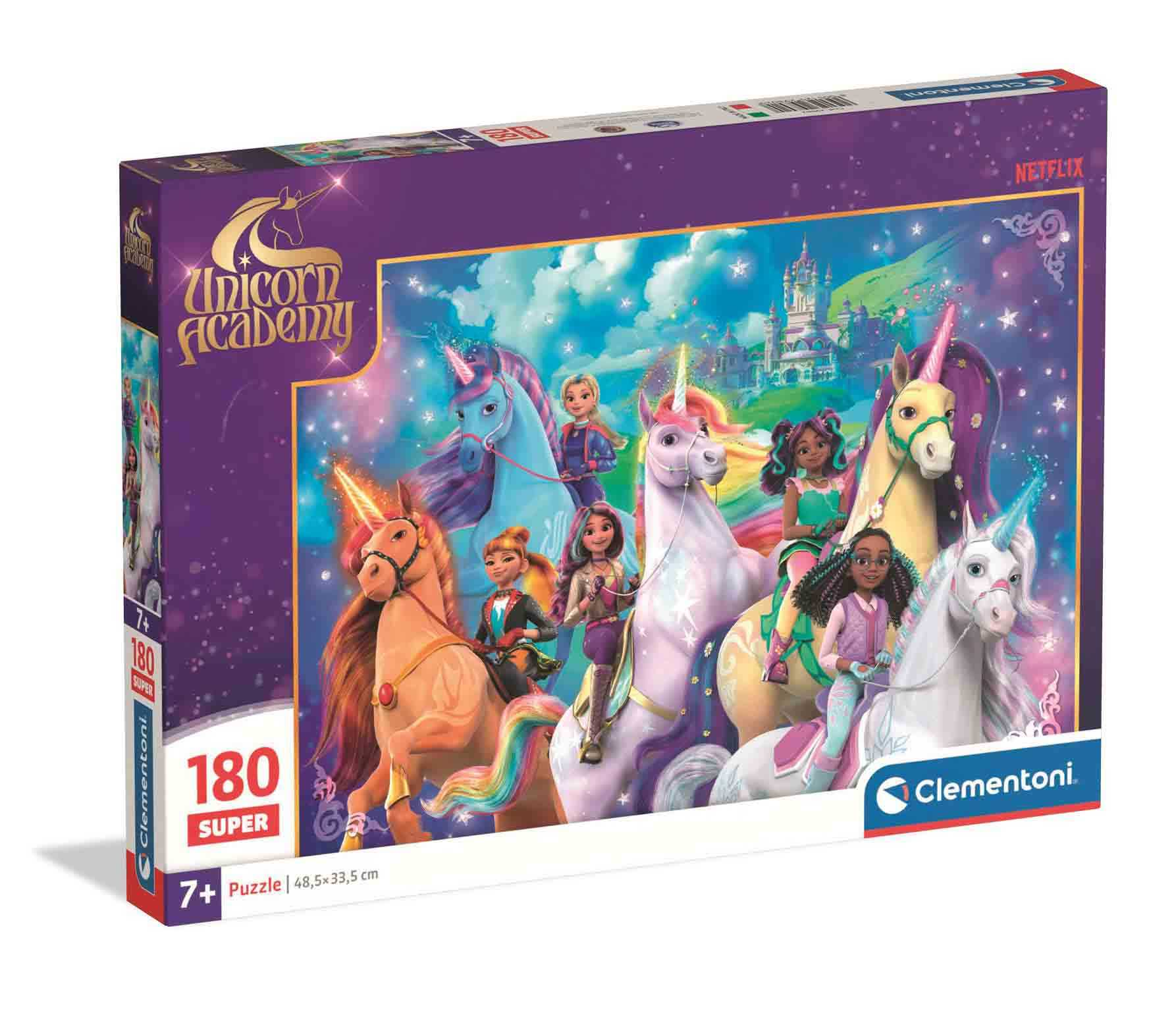 puzzle 180 piezas super unicorn academy (clementoni - 29802) puzzle 180 piezas super unicorn academy (clementoni - 29802)